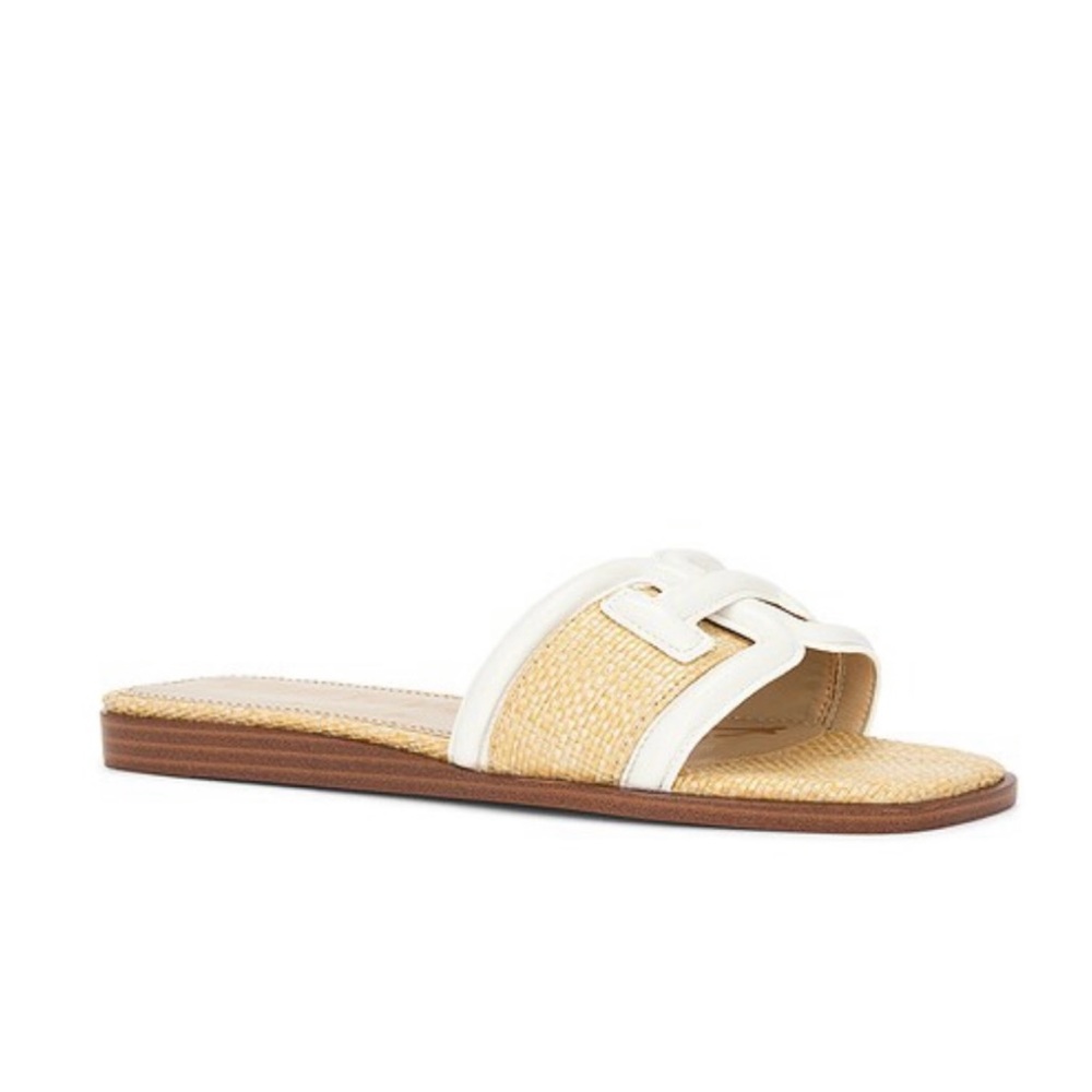 Sam Edelman Irina Slide Sandals-Bright White/Bleached Beachwood